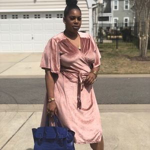 Crushed velvet dress